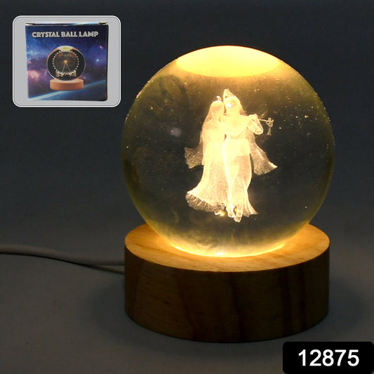 3D Crystal Ball lamps for Bedroom 3D Lamps for Home Decoration 3D Crystal Ball Night Light Gifts for Women Gifts for Men Room Decor Items for Bedroom for Friend and Family (1 Pc)