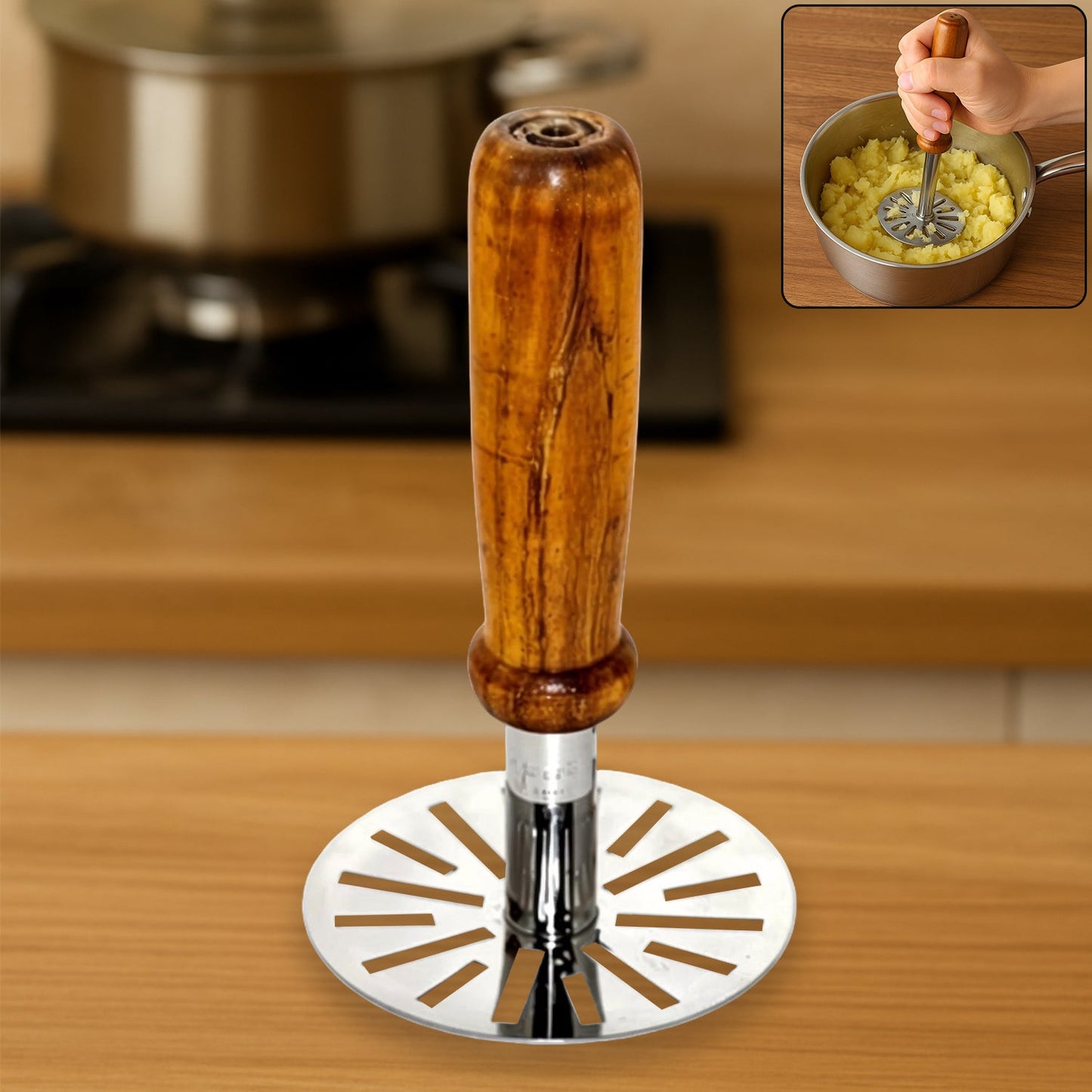 Paubhaji Masher used in all kinds of household and kitchen places for mashing and making paubhajis.