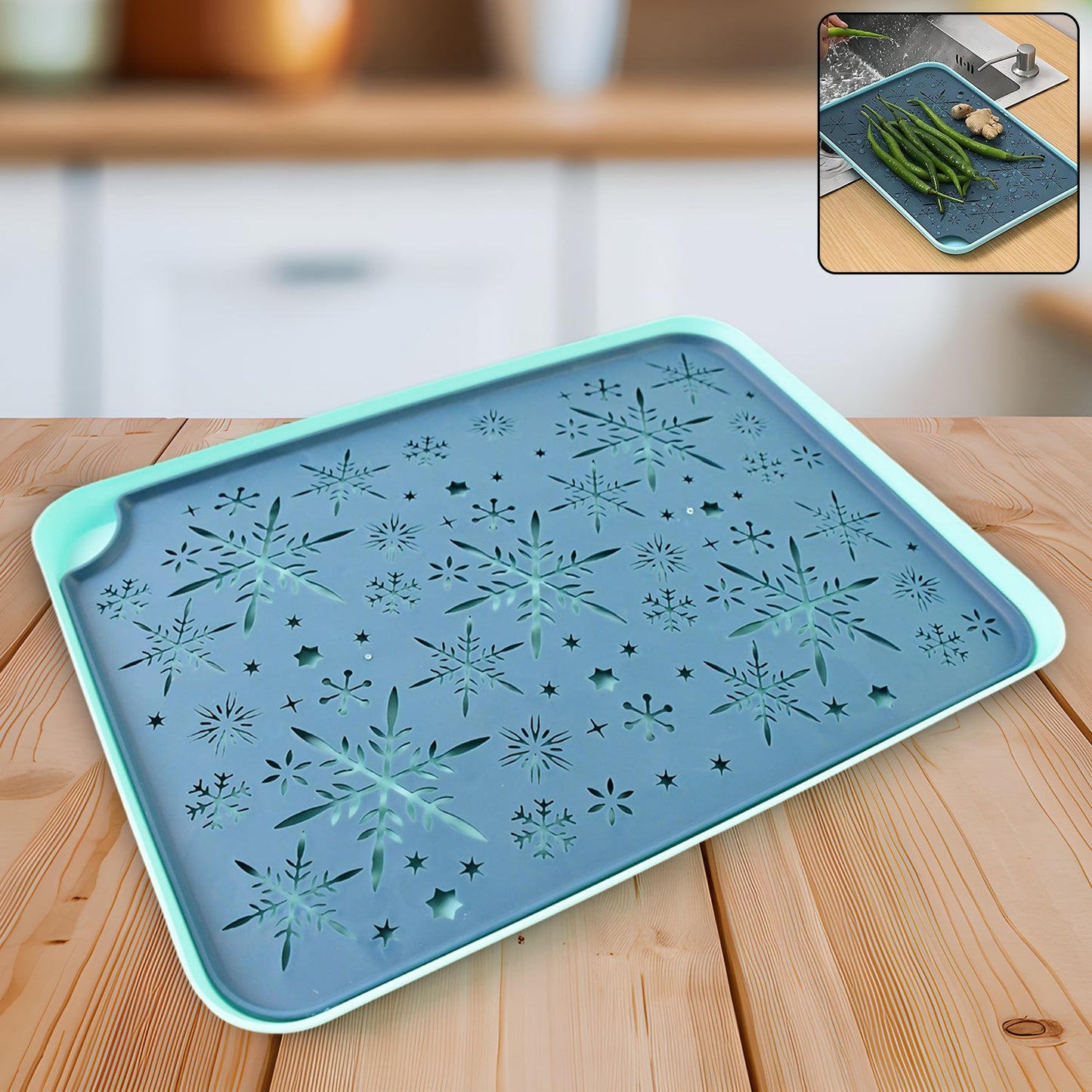 Snowflake Pattern Sink Drain Tray 