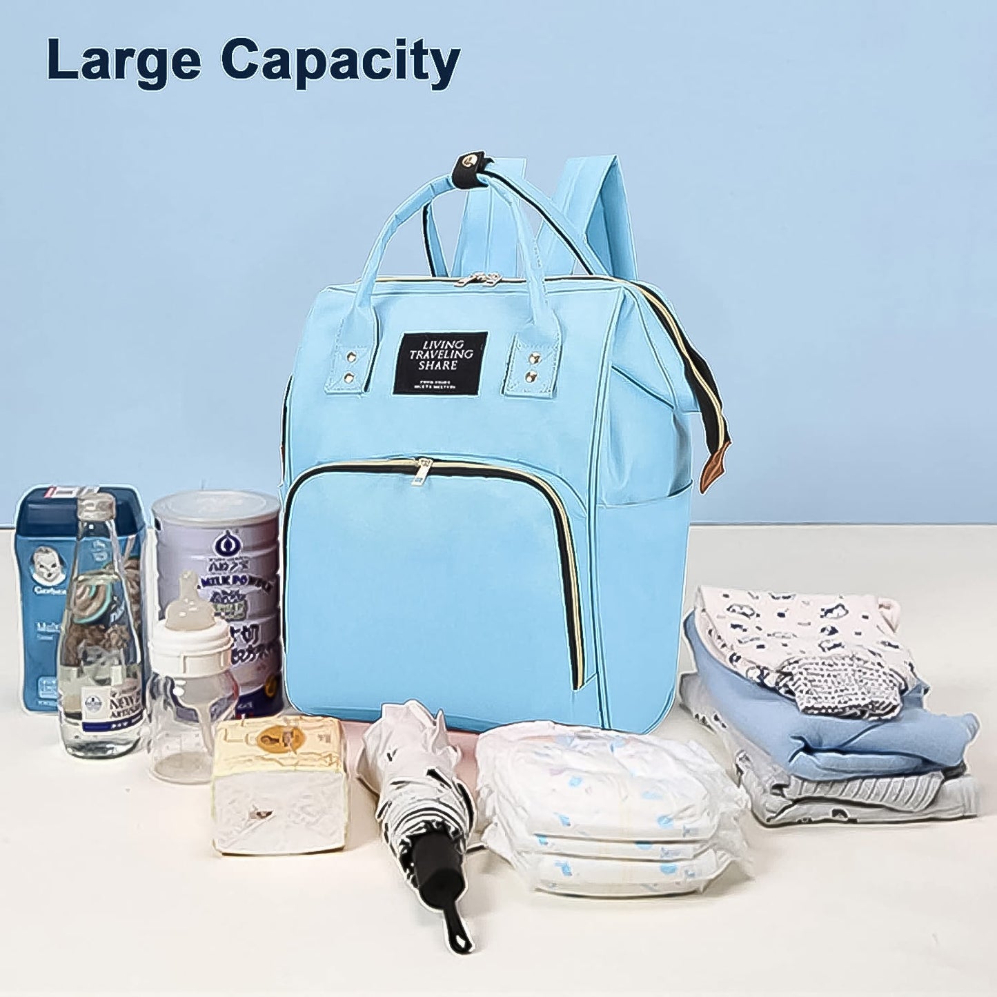 Multifunction Diaper Bag for Baby Care Travel Backpack Large Capacity (1 Pc)