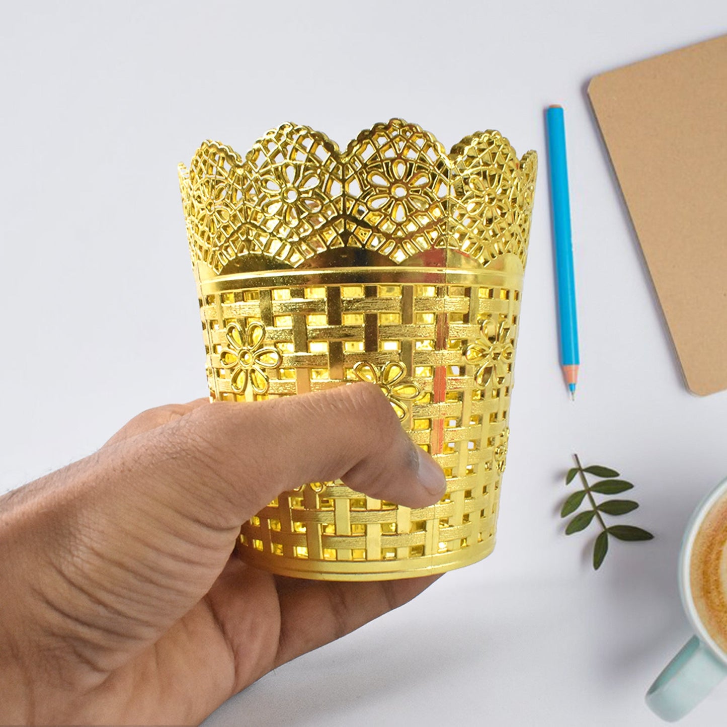 Pen holder Office Desk Metal Mesh Pen Stand (1 Pc)