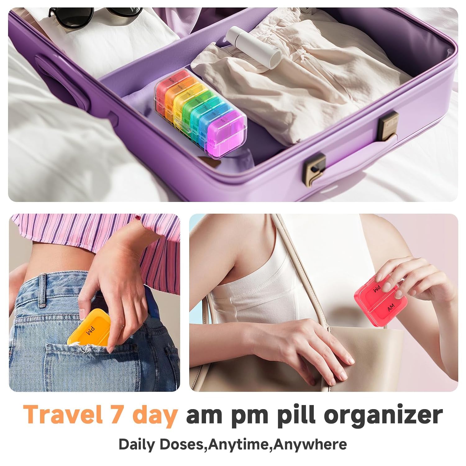 Color-Coded 7 Day Pill Box