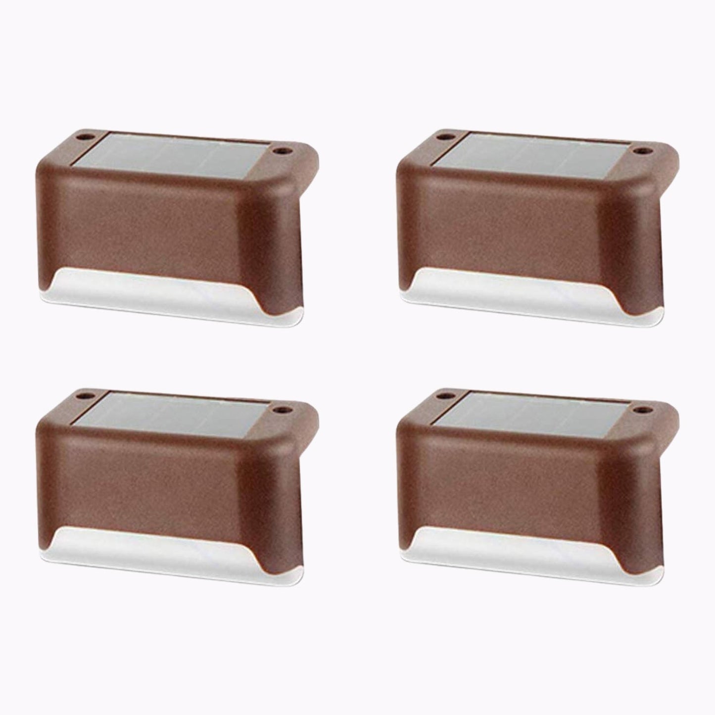 4-Piece Solar Waterproof Garden, Stair & Railing Lights