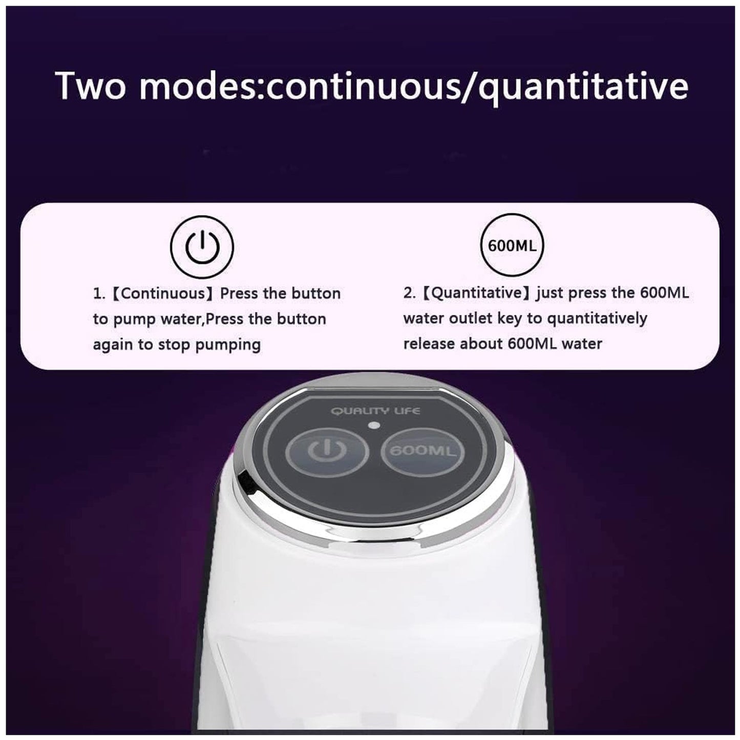 USB Electric Water Dispenser Pump, Portable Bottle Pump for Home & Travel Use