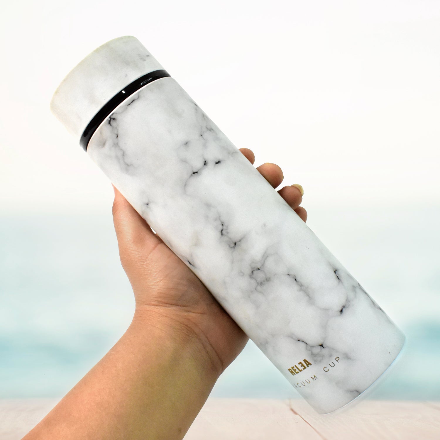 Pure Pour Marble Sip Flask