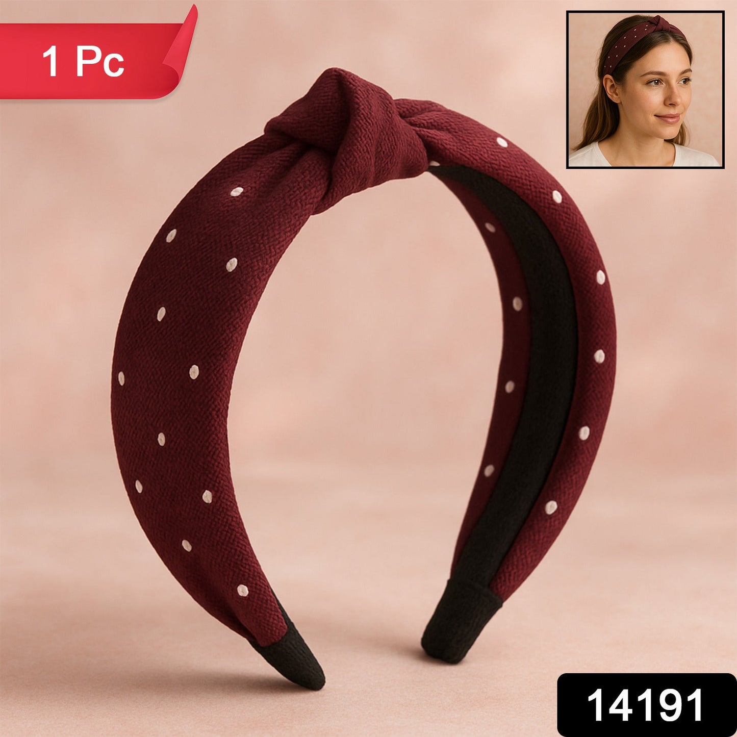 Casual Chic Knot Headband – Polka Print