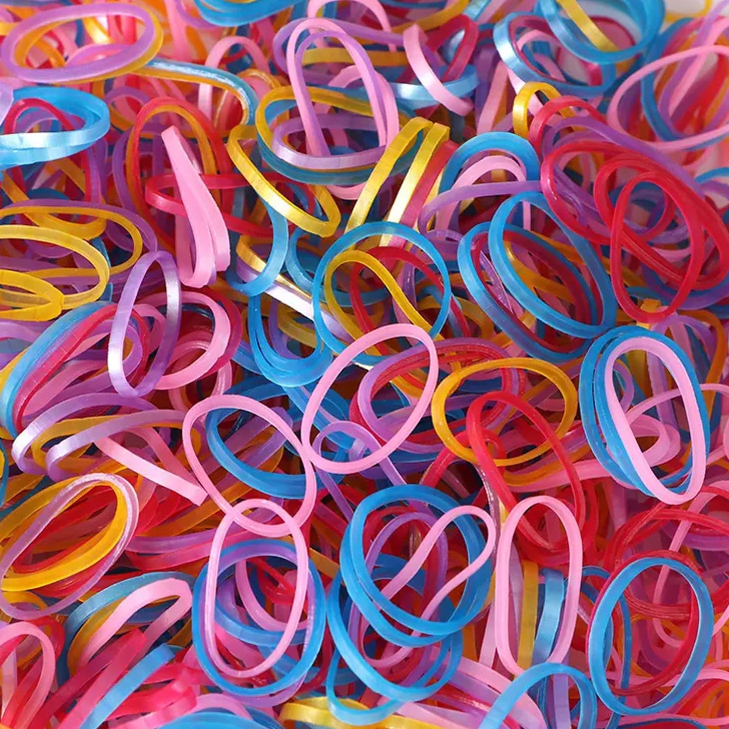 Strong & Reusable Rubber Bands: Multicolor for Office, Home & School, Hair accessories