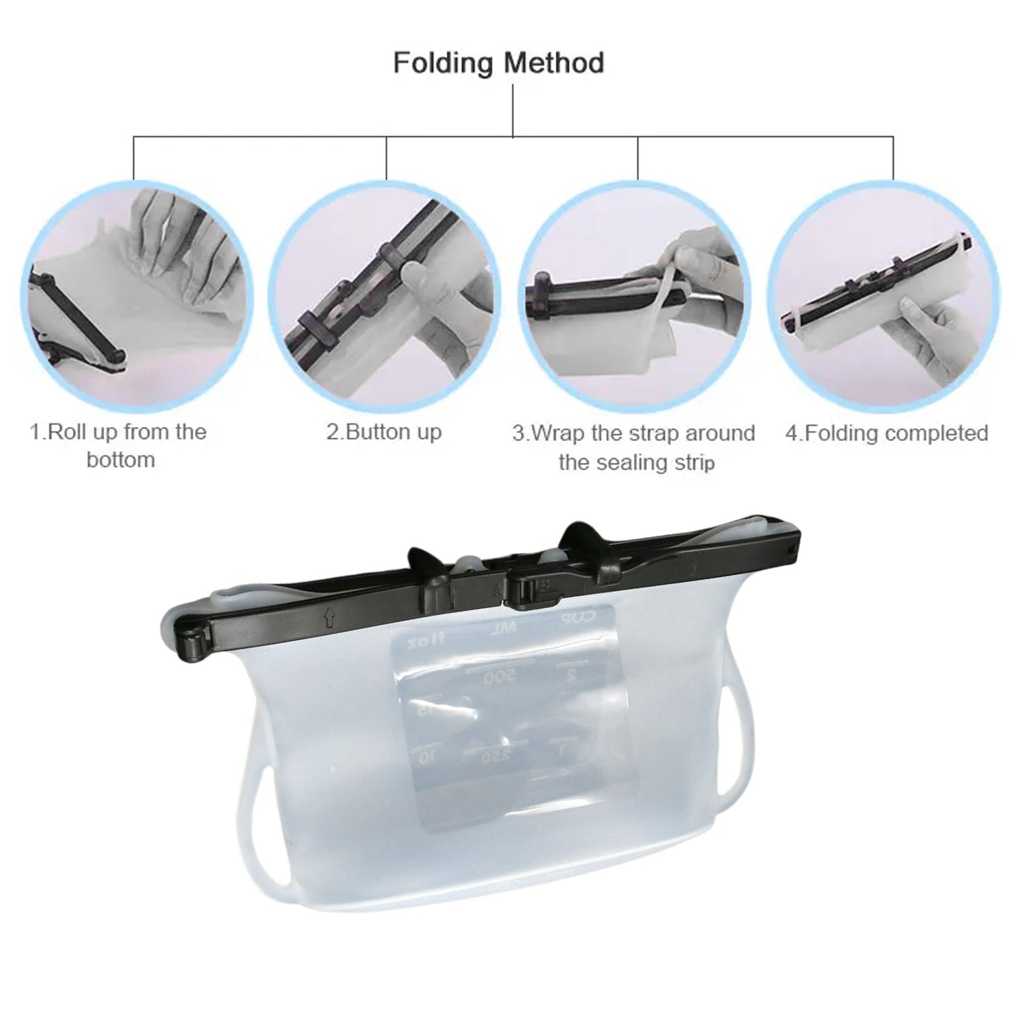 Reusable Silicone Food Storage Bag for Snacks (1 Pc, Leakproof, BPA Free)