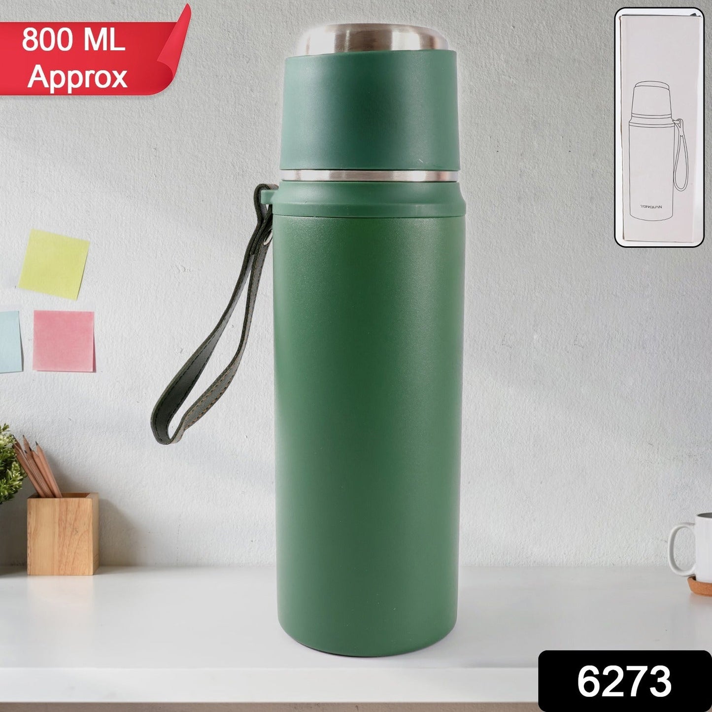 SUS 304 Stainless Steel Vacuum Insulated Bottle – 800ml Approx